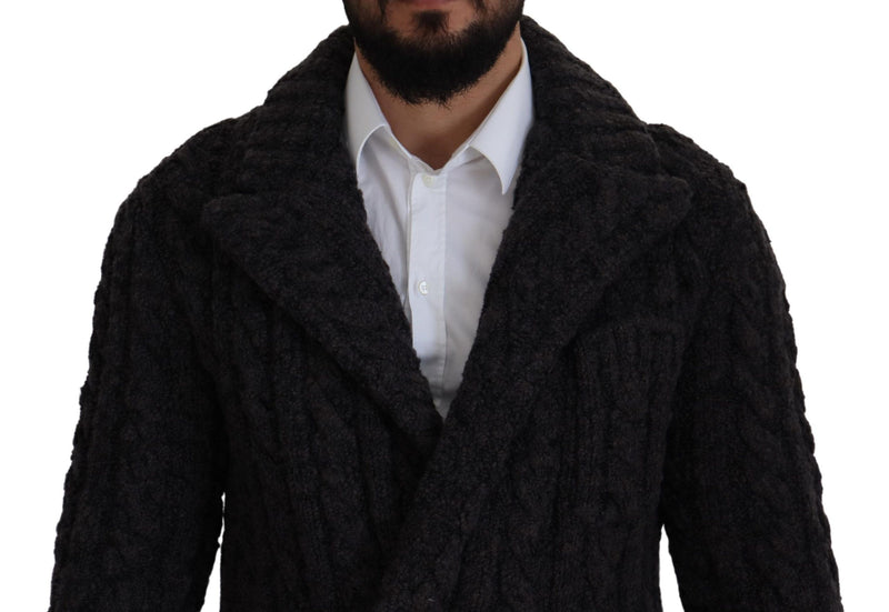 Elegant Double-Breasted Wool-Cashmere Coat Dolce & Gabbana