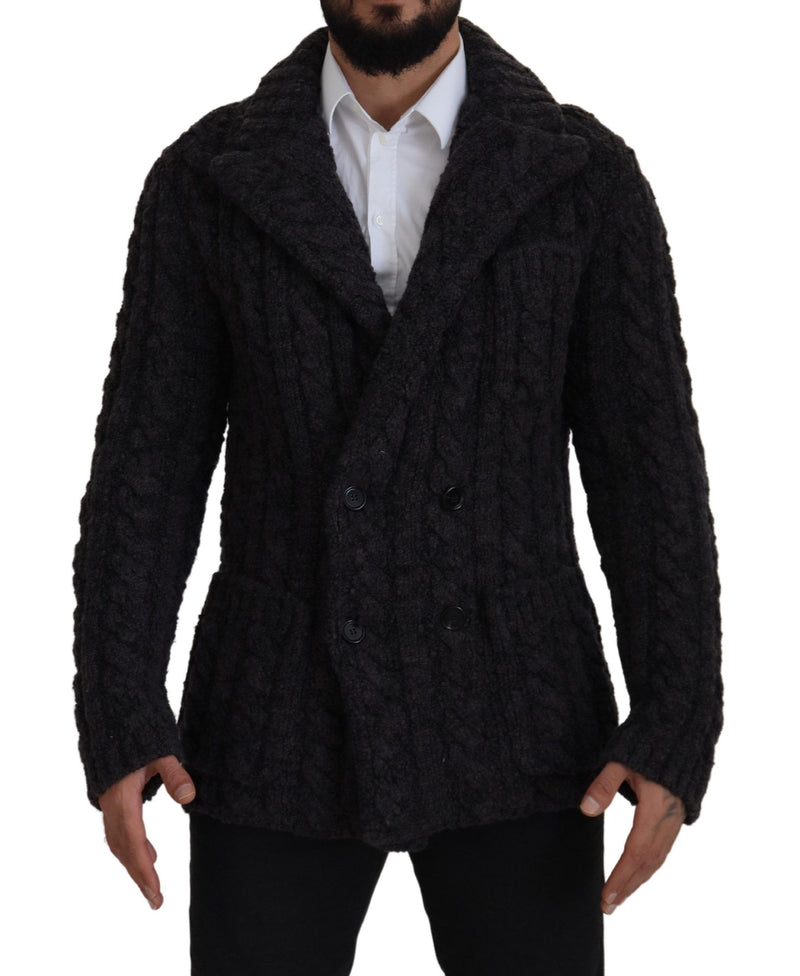 Elegant Double-Breasted Wool-Cashmere Coat Dolce & Gabbana