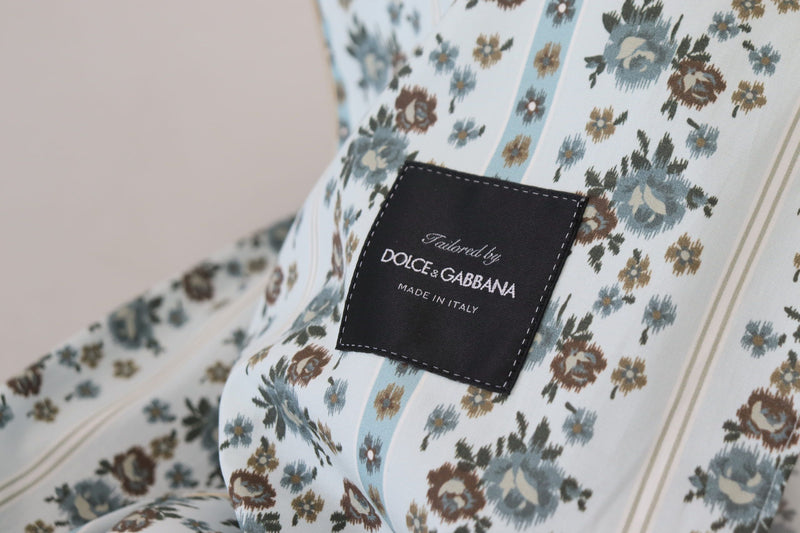 Elegant Floral Cotton Jacket Robe Dolce & Gabbana