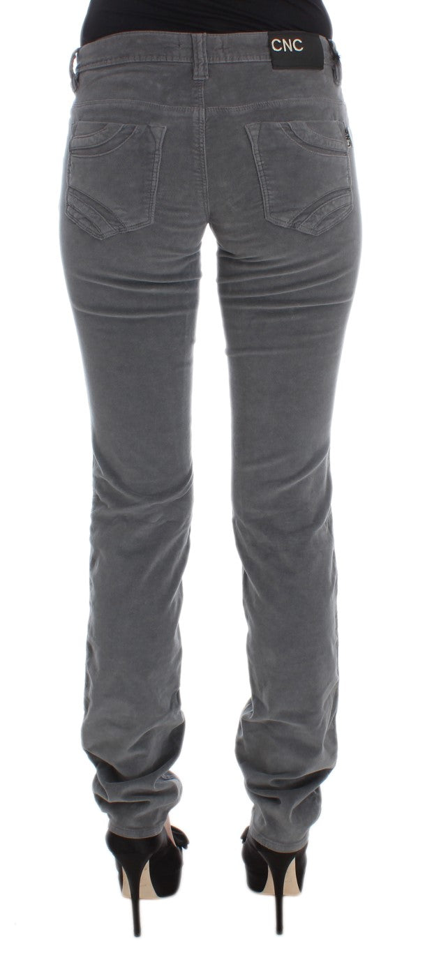 Sleek Super Slim Gray Jeans Costume National