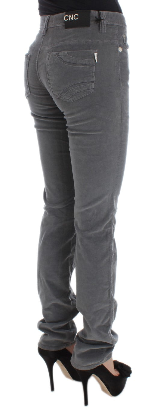 Sleek Super Slim Gray Jeans Costume National