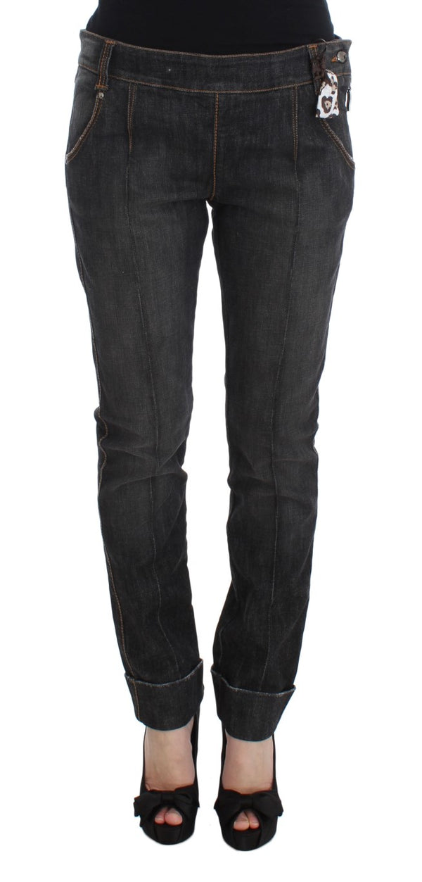 Chic Slim Fit Gray Wash Jeans Ermanno Scervino