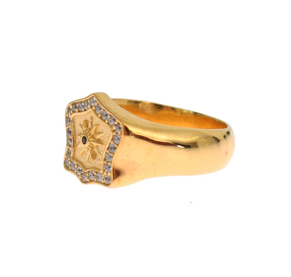 Elegant Men's Gold Plated Silver Ring Nialaya