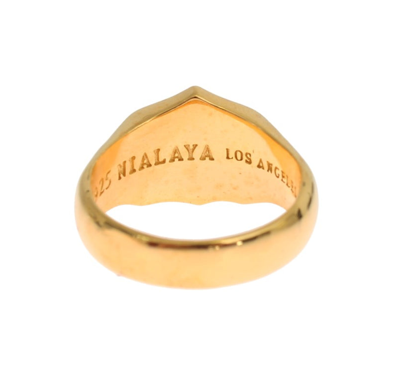 Elegant Men's Gold Plated Silver Ring Nialaya