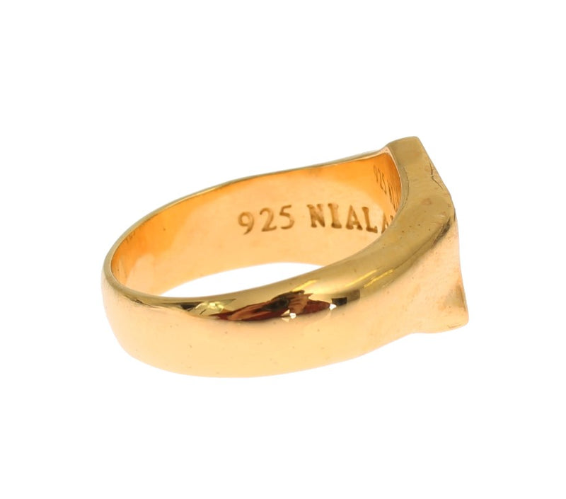 Elegant Men's Gold Plated Silver Ring Nialaya