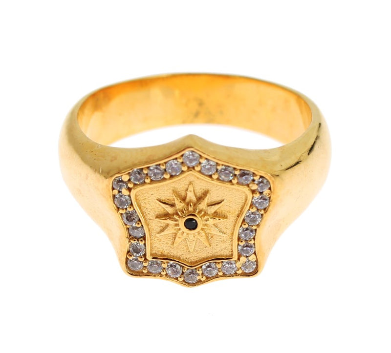 Elegant Men's Gold Plated Silver Ring Nialaya