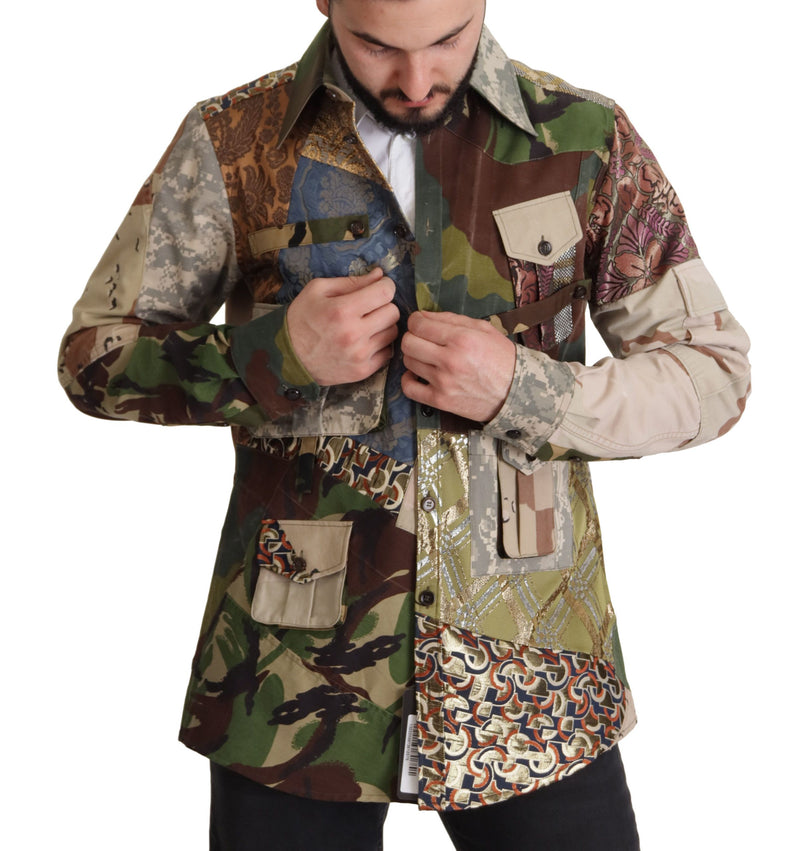 Patchwork Camouflage Casual Shirt Dolce & Gabbana