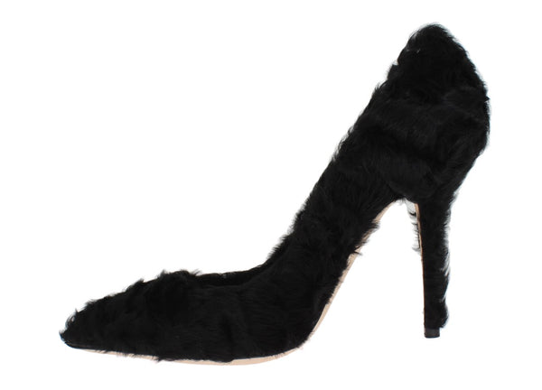 Elegant Pumps in Luxe Xiangao Fur Leather Dolce & Gabbana