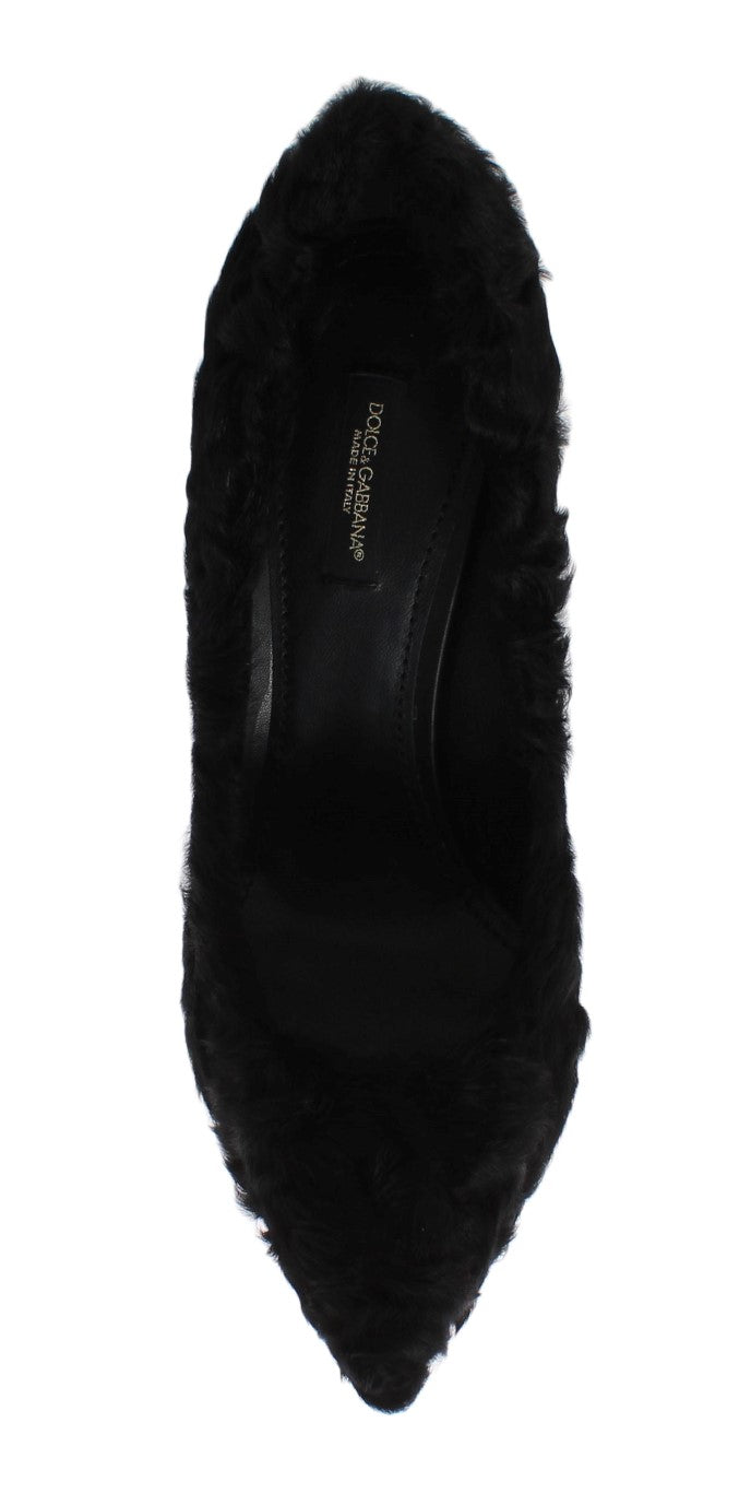 Elegant Pumps in Luxe Xiangao Fur Leather Dolce & Gabbana