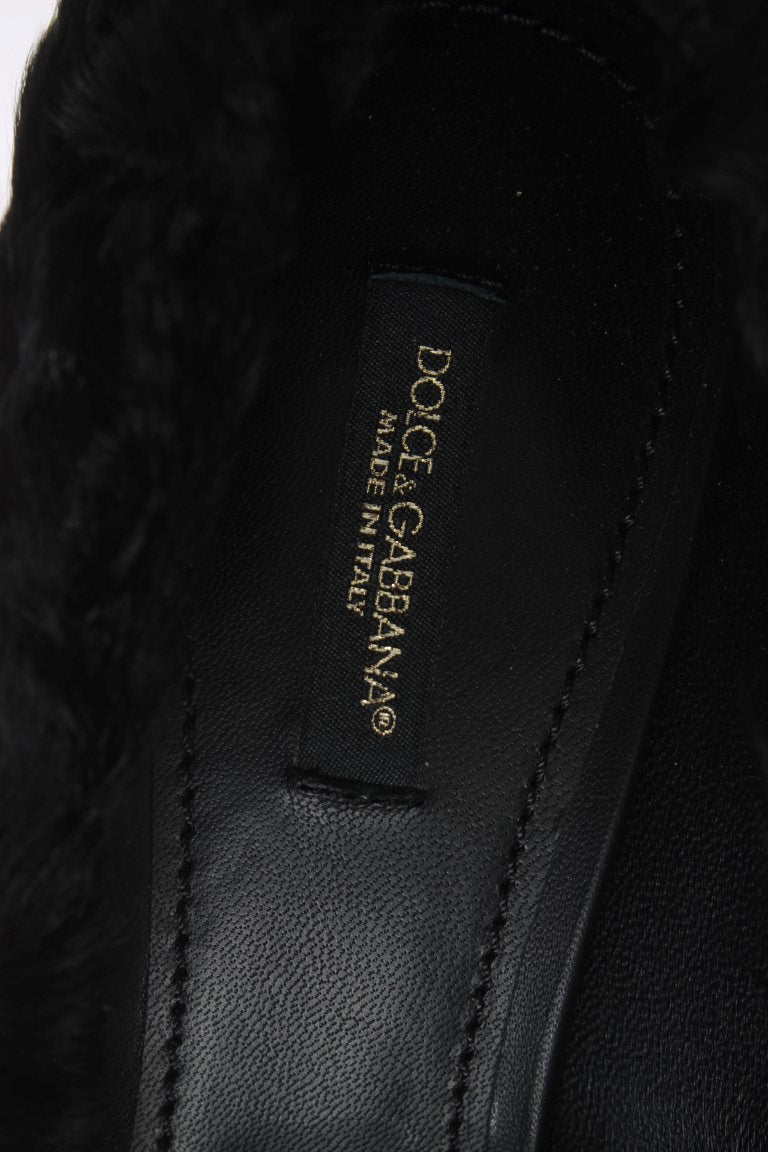 Elegant Pumps in Luxe Xiangao Fur Leather Dolce & Gabbana