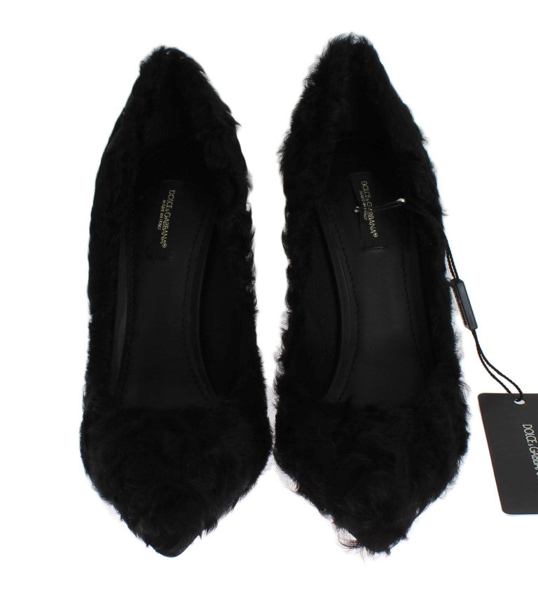 Elegant Pumps in Luxe Xiangao Fur Leather Dolce & Gabbana