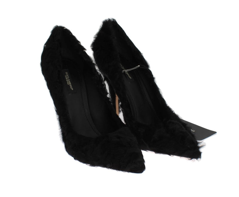 Elegant Pumps in Luxe Xiangao Fur Leather Dolce & Gabbana