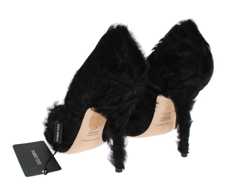 Elegant Pumps in Luxe Xiangao Fur Leather Dolce & Gabbana