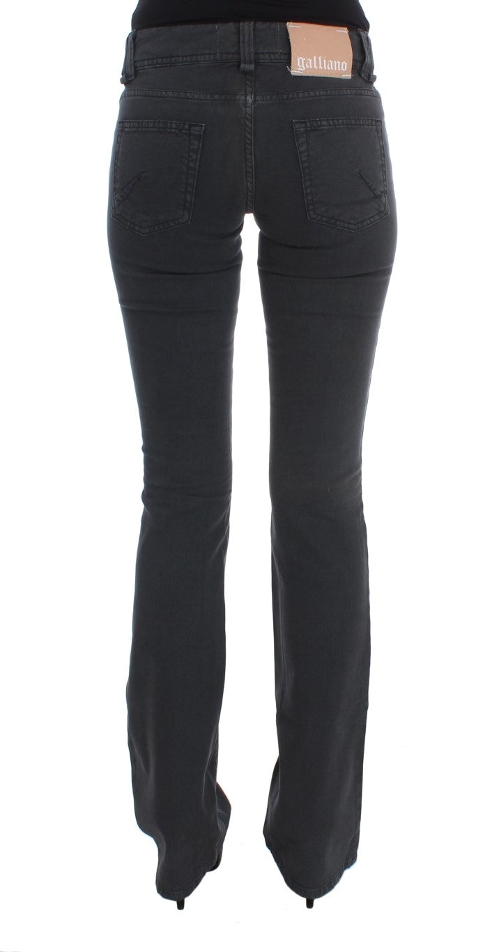 Elegant Slim Fit Bootcut Denim Jeans John Galliano