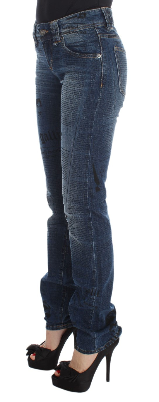 Elegant Slim Bootcut Denim Jeans John Galliano