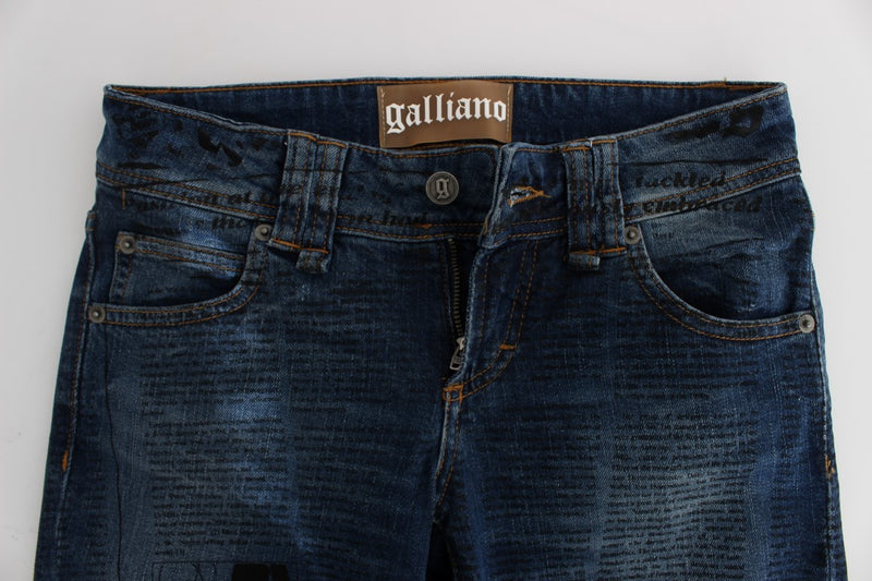 Elegant Slim Bootcut Denim Jeans John Galliano