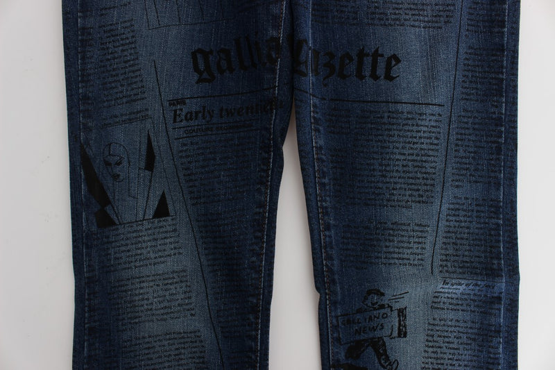 Elegant Slim Bootcut Denim Jeans John Galliano