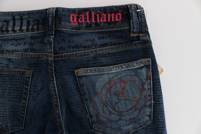 Elegant Slim Bootcut Denim Jeans John Galliano