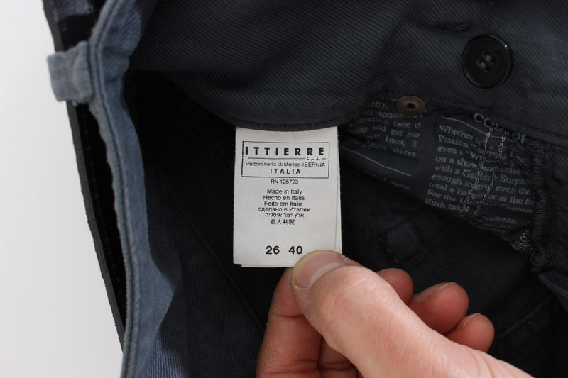 Sleek Slim Fit Italian Jeans in Chic Blue John Galliano