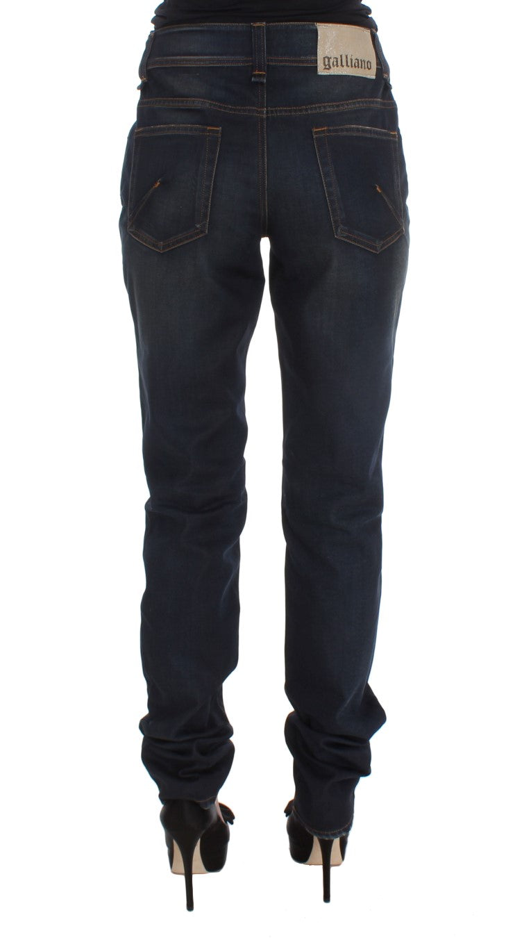 Chic Boyfriend Fit Blue Jeans John Galliano