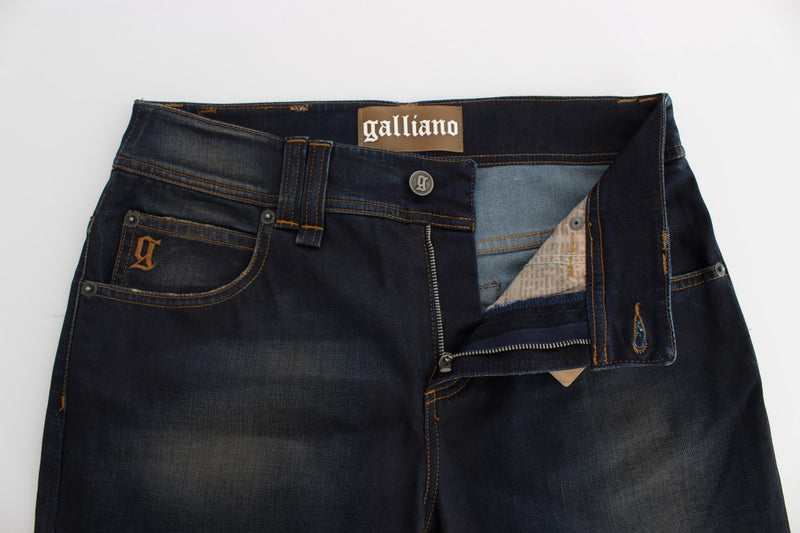 Chic Boyfriend Fit Blue Jeans John Galliano