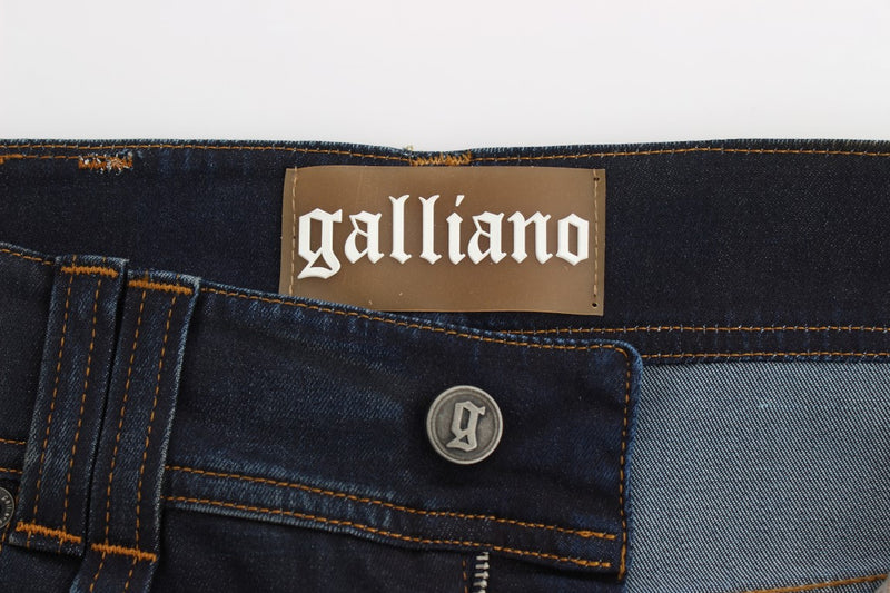 Chic Boyfriend Fit Blue Jeans John Galliano