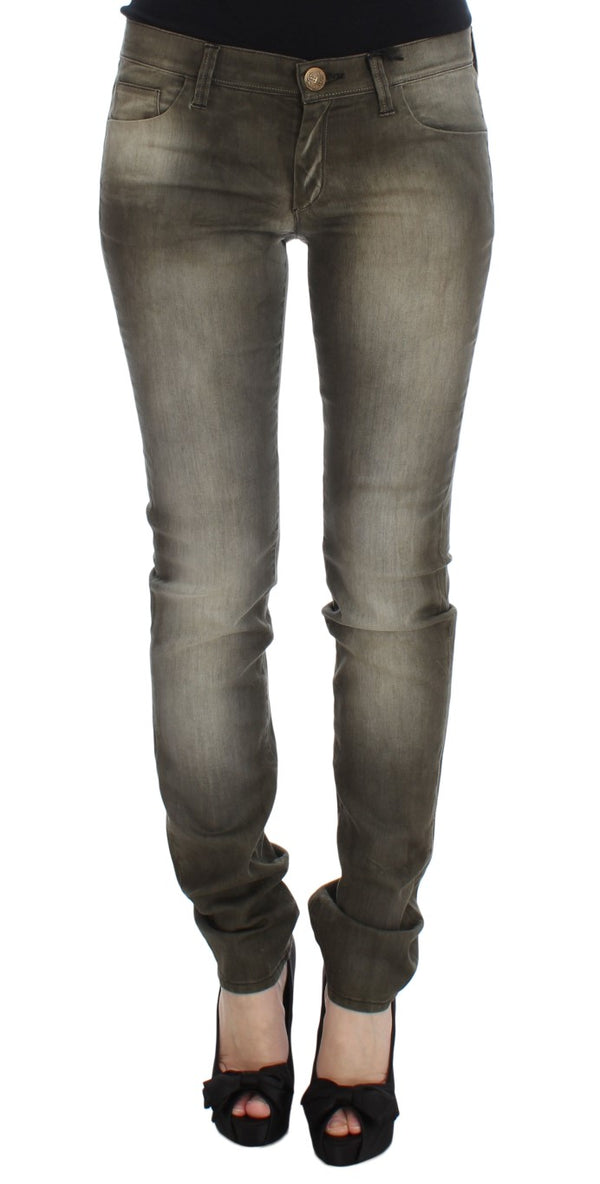 Chic Gray Slim Fit Italian Denim Ermanno Scervino