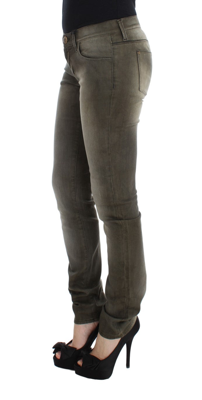 Chic Gray Slim Fit Italian Denim Ermanno Scervino