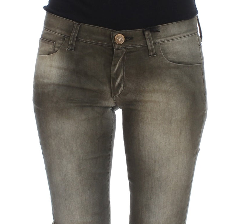 Chic Gray Slim Fit Italian Denim Ermanno Scervino