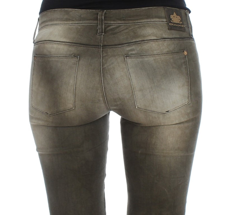 Chic Gray Slim Fit Italian Denim Ermanno Scervino