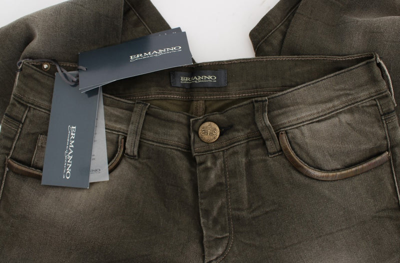 Chic Gray Slim Fit Italian Denim Ermanno Scervino