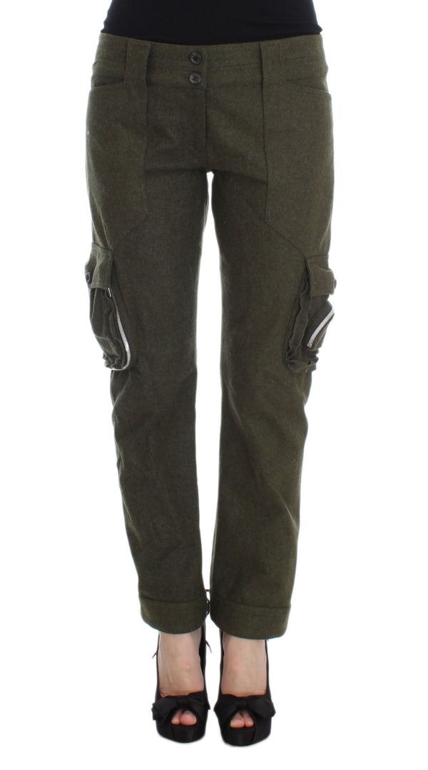 Chic Green Cargo Pants for Effortless Style Ermanno Scervino