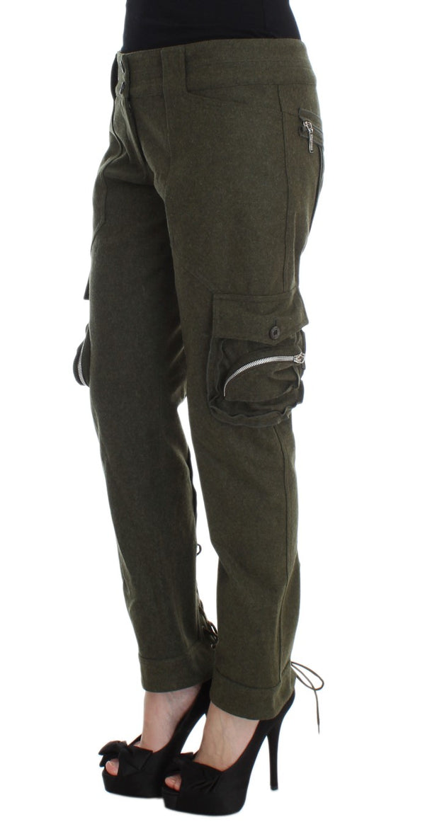 Chic Green Cargo Pants for Effortless Style Ermanno Scervino