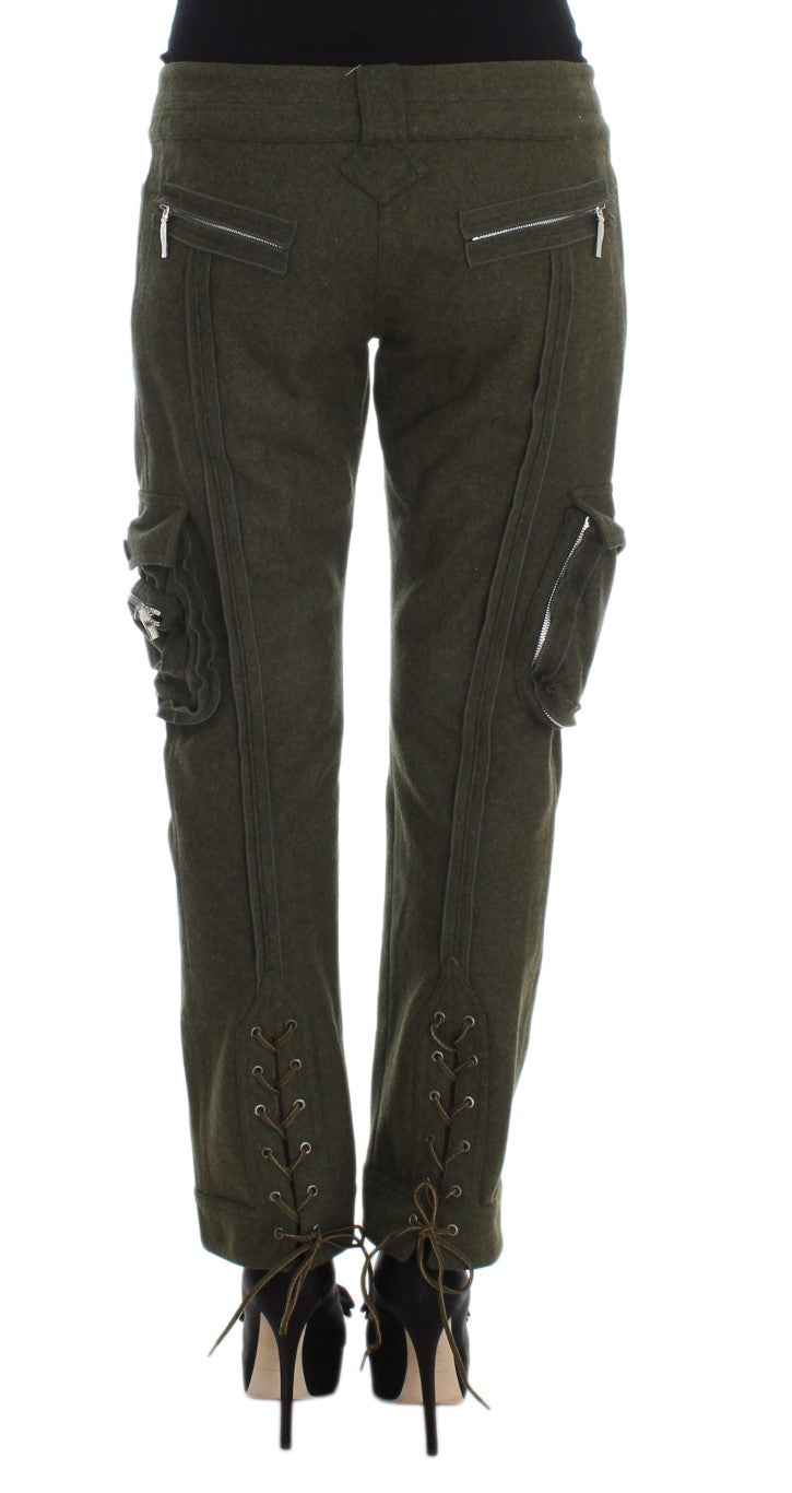 Chic Green Cargo Pants for Effortless Style Ermanno Scervino