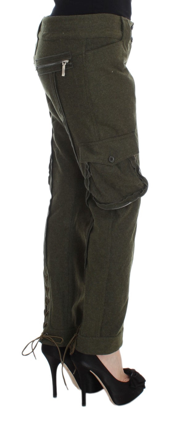 Chic Green Cargo Pants for Effortless Style Ermanno Scervino