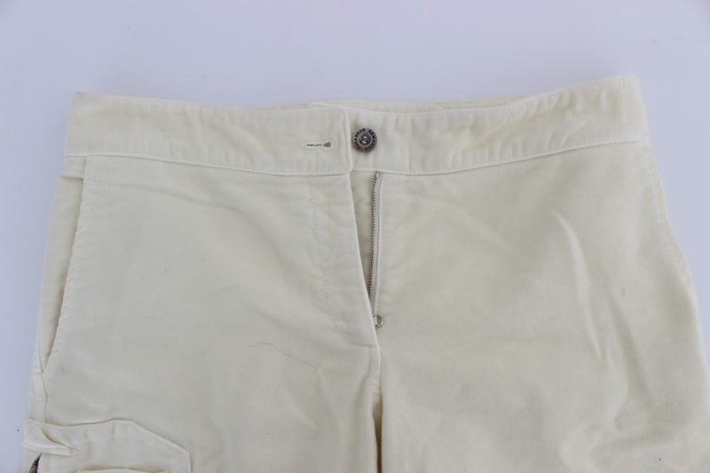 Beige Capri Cropped Chic Pants Ermanno Scervino