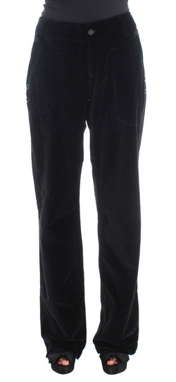 Chic Black Straight Fit Cotton Jeans Ermanno Scervino