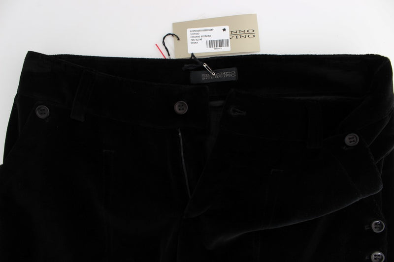 Chic Black Straight Fit Cotton Jeans Ermanno Scervino