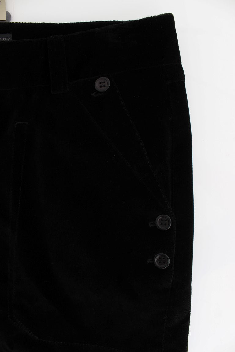 Chic Black Straight Fit Cotton Jeans Ermanno Scervino