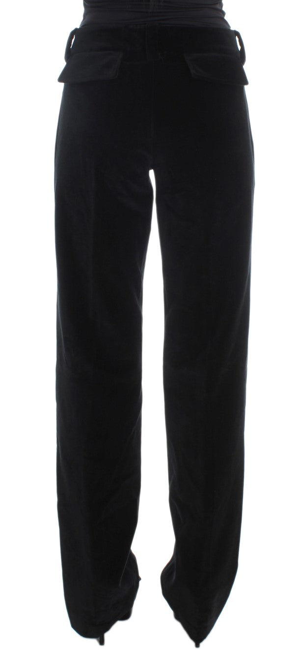 Elegant Black Straight Fit Jeans Ermanno Scervino