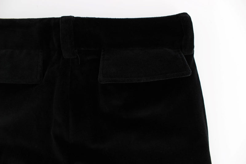 Elegant Black Straight Fit Jeans Ermanno Scervino