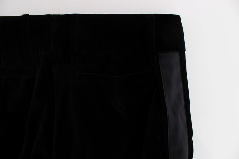 Elegant Black Wide Leg Silk Blend Pants Ermanno Scervino