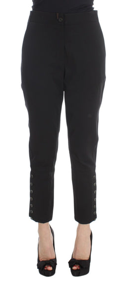 Elegant Cropped Capri Pants in Black Ermanno Scervino