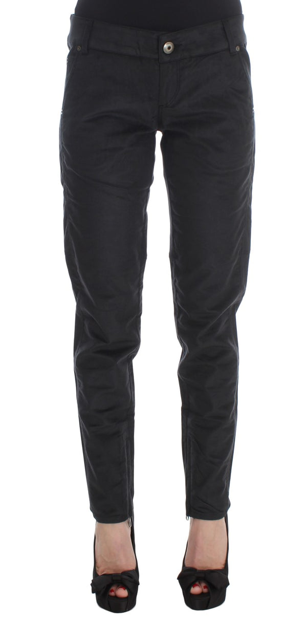 Chic Black Regular Fit Trousers Ermanno Scervino