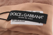 Elegant Beige Suede Elbow-Length Gloves Dolce & Gabbana