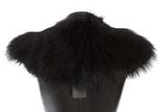 Black Fox Fur Chic Shoulder Wrap Dolce & Gabbana