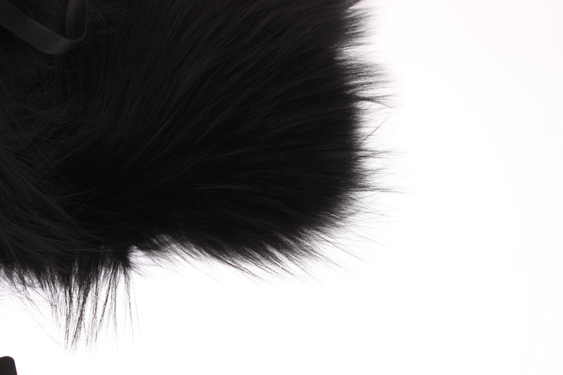 Black Fox Fur Chic Shoulder Wrap Dolce & Gabbana