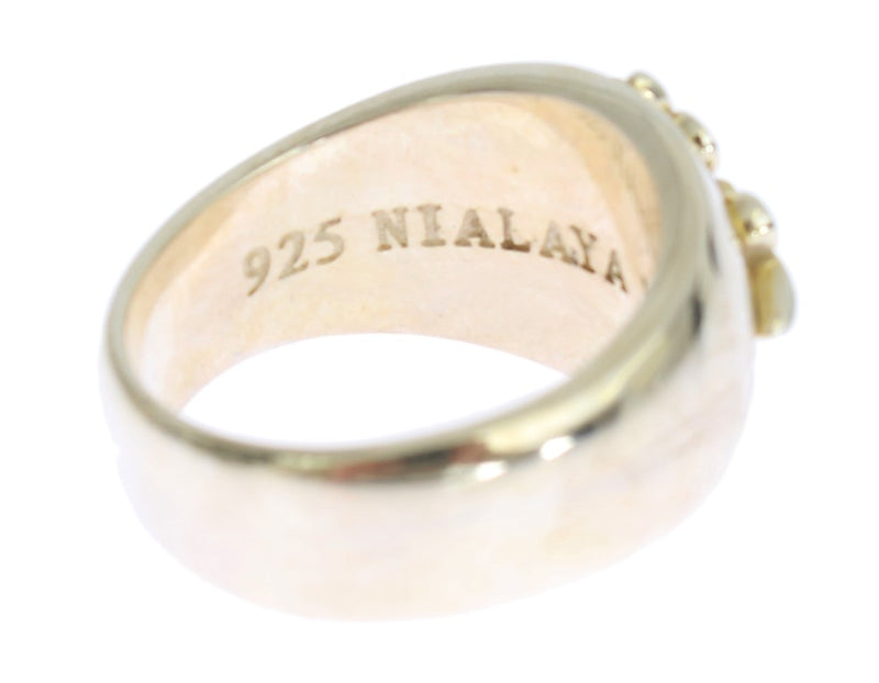 Silver Statement Mens Ring Nialaya