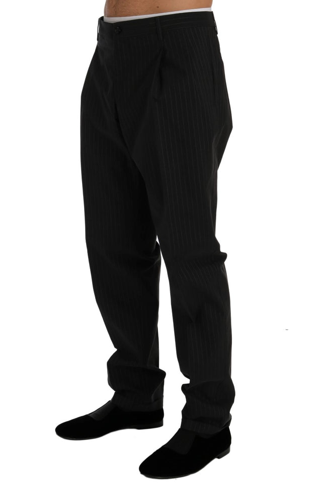 Elegant Striped Straight Fit Dress Trousers Dolce & Gabbana