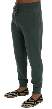 Elegant Green Cashmere Sport Pants Dolce & Gabbana